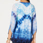 Túnica feminina tie-dye azul da coleção JM, tamanho pequeno e pequeno