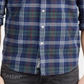 Camisa xadrez elástica Ralph Lauren Classic Fit Masculina Azul Tamanho Médio