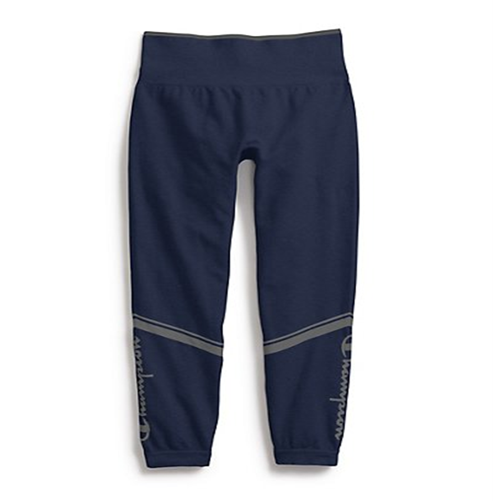 Calça Moletom Feminina Champion Chevron Azul Tamanho Grande