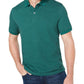 Camisa polo masculina Club Room com elástico e manga curta, tamanho X-G, verde