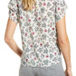 Blusa feminina estampada com manga tulipa Lucky Brand, branca, tamanho GG