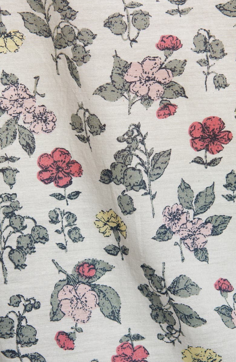 Blusa feminina estampada com manga tulipa Lucky Brand, branca, tamanho GG