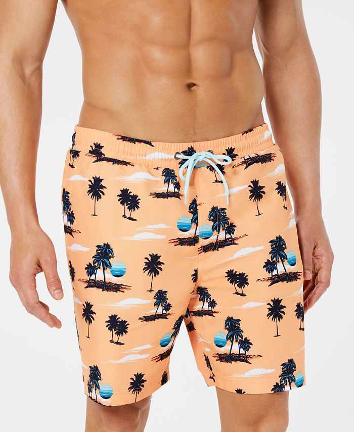 Calção de banho masculino Club Room Sunset de secagem rápida laranja tamanho pequeno