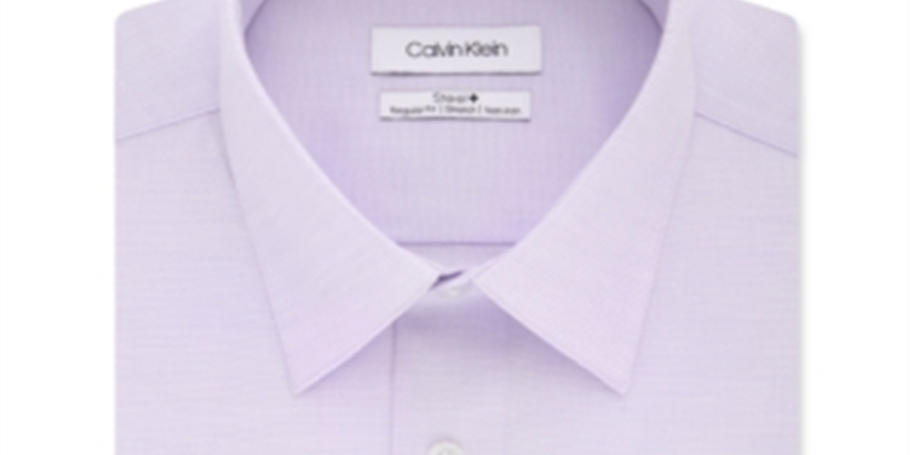 Camisa social Calvin Klein masculina Steel Classic Regular Stretch Performance, tamanho cinza, tamanho 14,5 x 32-33