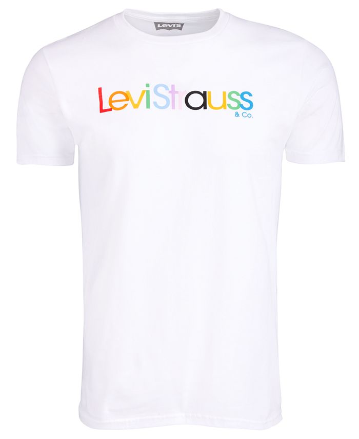 Camiseta Levi's Masculina Multicolorida com Logotipo, Branca, Tamanho Médio