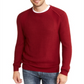 INC International Concepts Suéter Masculino Gola Redonda Texturizado Malha Sólida Pulôver Vermelho Tamanho XX-Grande