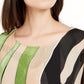Blusa feminina Alfani com estampa de bolhas e bainha marrom, tamanho X-S