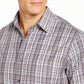 Camisa xadrez de algodão Obelisco Dobby masculina Tasso Elba, cinza, tamanho grande