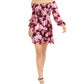 Vestido curto feminino Bar III com babados e ombros de fora, vermelho, tamanho XX-G
