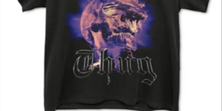 Camiseta masculina estampada Young Thug, preta, tamanho pequeno