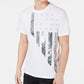 Camisa casual masculina INC de manga curta, ajuste clássico, branca, tamanho médio