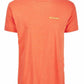 Camiseta Columbia Sportswear Masculina com Logo Gráfico e Listrado Laranja Tamanho P