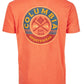 Camiseta Columbia Sportswear Masculina com Logo Gráfico e Listrado Laranja Tamanho P