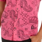 Camisa masculina Edgar Graffiti Regular Fit com botões, rosa, tamanho G, da INC International Concepts