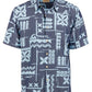 Camisa Quiksilver Izu Island Masculina Azul Tamanho Grande