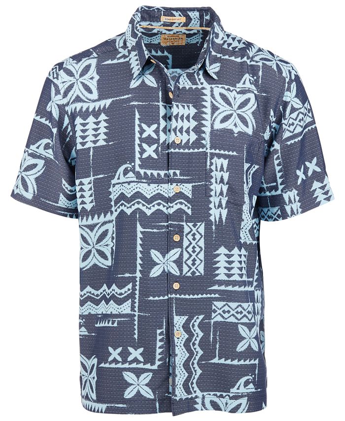 Camisa Quiksilver Izu Island Masculina Azul Tamanho Grande