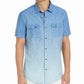 Camisa masculina com estampa ombré e dois bolsos, azul, tamanho XX-G, da INC International Concepts