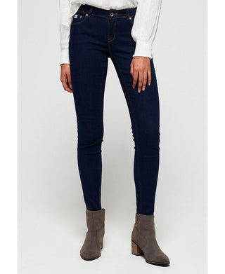 Calça jeans skinny feminina Superdry Cassie azul tamanho 30x28