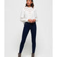 Calça jeans skinny feminina Superdry Cassie azul tamanho 30x28