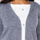 Karen Scott Cardigan Pointelle Marled Feminino Vermelho Tamanho GG
