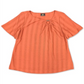 JM Collection Top listrado feminino com argola em O, tamanho laranja, pequeno e pequeno