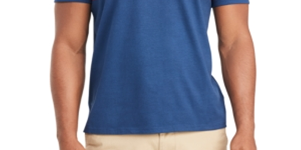Camiseta masculina Tommy Hilfiger de algodão com logotipo gráfico, azul, tamanho GG