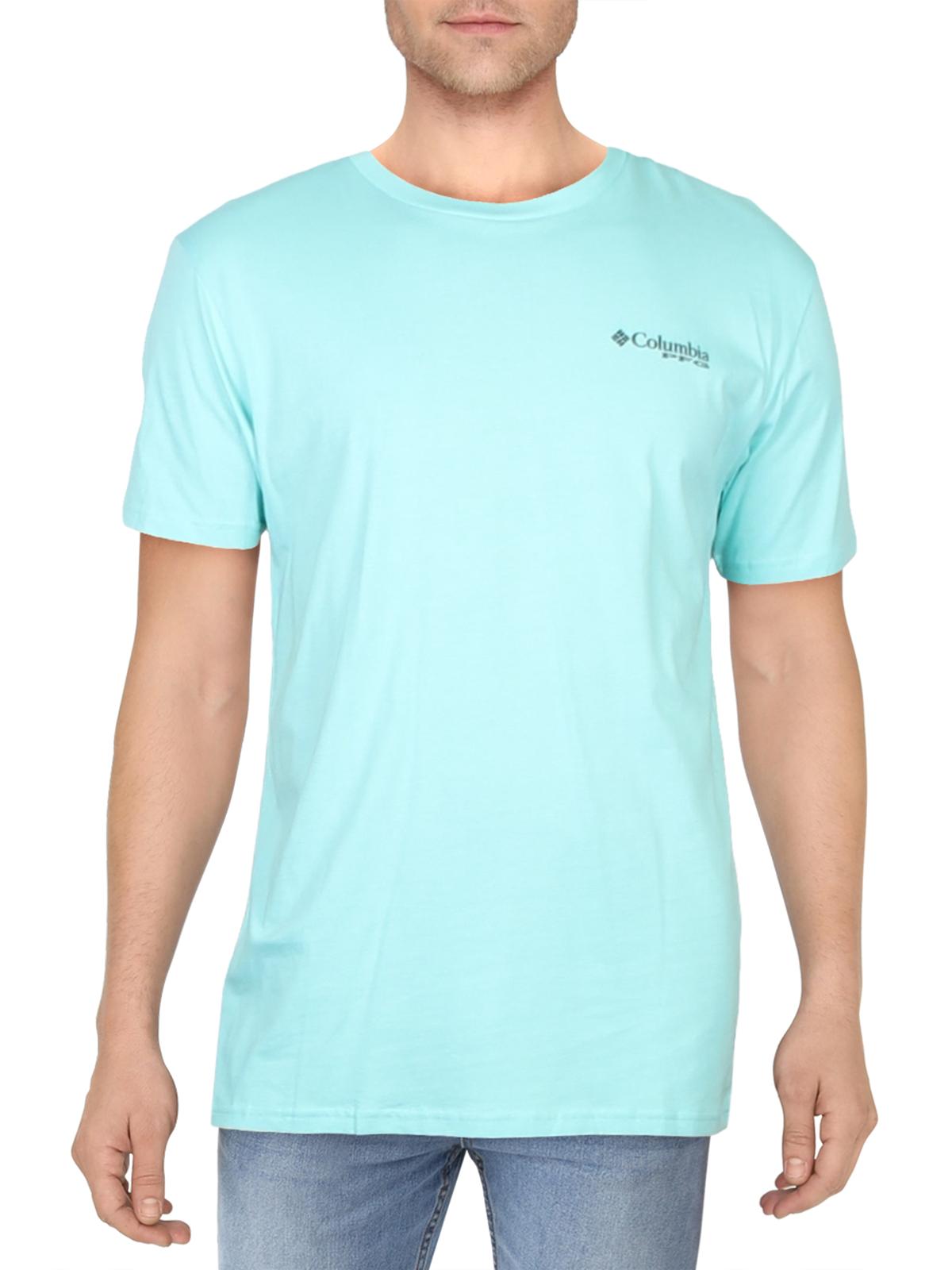 Camiseta Columbia Sportswear Zubac Graphic Masculina de Algodão com Logotipo Azul, Tamanho Grande