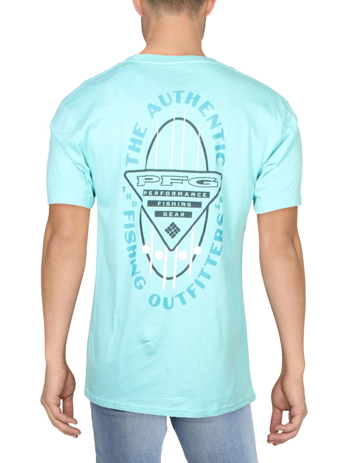 Camiseta Columbia Sportswear Zubac Graphic Masculina de Algodão com Logotipo Azul, Tamanho Grande