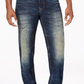 Calça jeans masculina Sean John Hamilton Denim cintura média perna reta azul tamanho 40x32