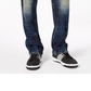 Calça jeans masculina Sean John Hamilton Denim cintura média perna reta azul tamanho 40x32