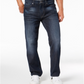 Calça jeans masculina Sean John Hamilton Denim cintura média perna reta azul tamanho 40x32