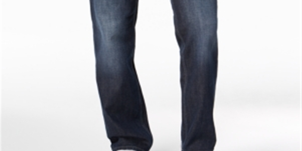 Calça jeans masculina Sean John Hamilton Denim cintura média perna reta azul tamanho 40x32