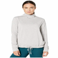 Top de treino de ioga com gola funil Nike feminino, cinza, tamanho extrapequeno