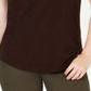 Camiseta feminina de algodão com gola redonda Style &amp; Co, marrom, tamanho X-S
