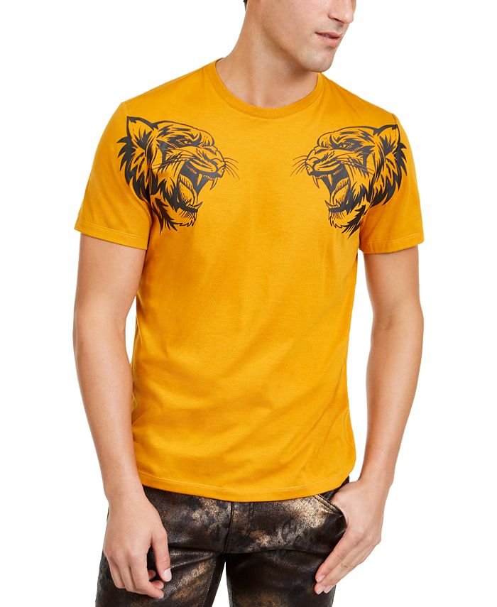 Camiseta masculina Dual Tiger da INC International Concepts, amarela, tamanho X-G