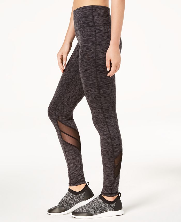Leggings femininas Ideology Space Dyed Performance, pretas, tamanho G