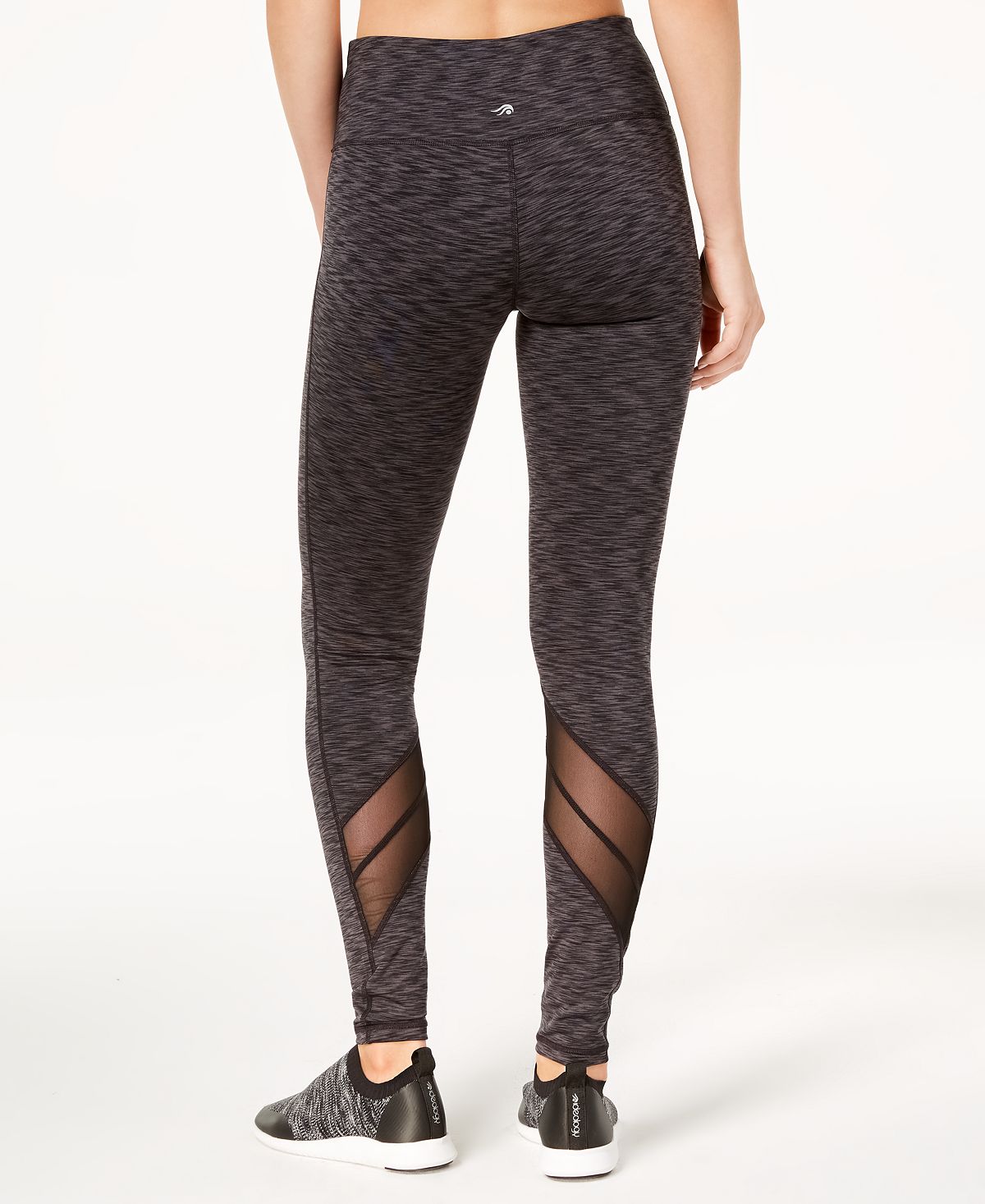 Leggings femininas Ideology Space Dyed Performance, pretas, tamanho G