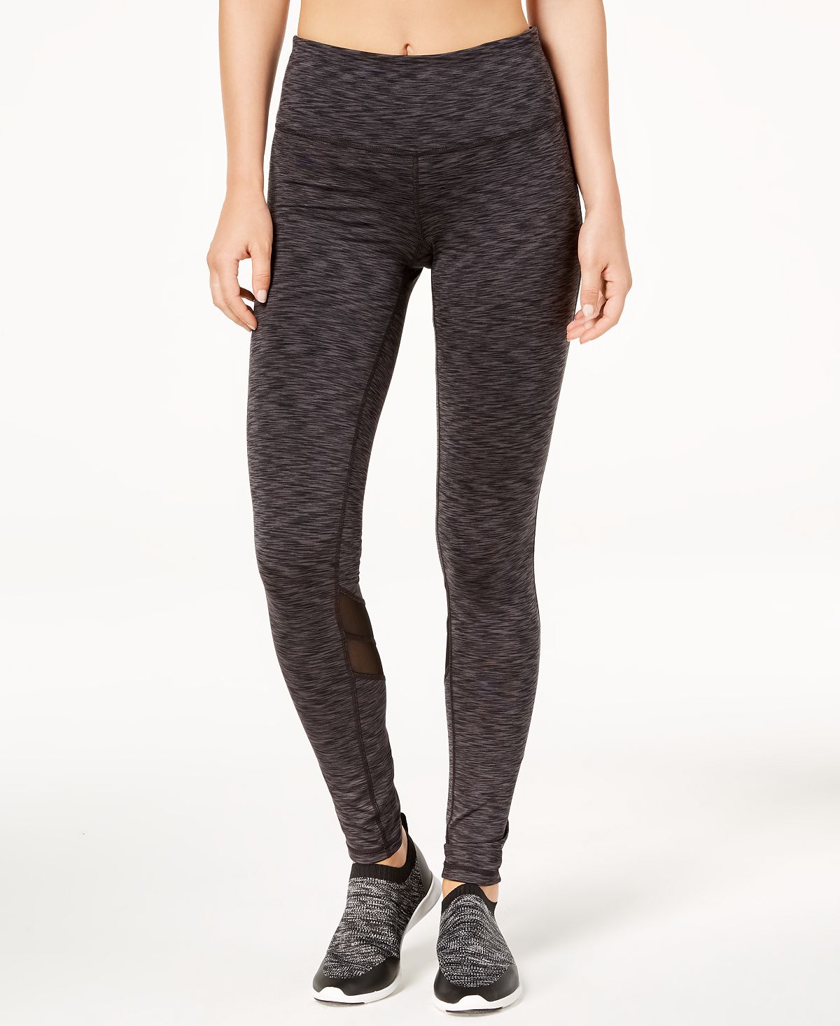 Leggings femininas Ideology Space Dyed Performance, pretas, tamanho G