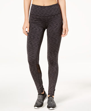 Leggings femininas Ideology Space Dyed Performance, pretas, tamanho G
