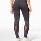 Leggings femininas Ideology Space Dyed Performance, pretas, tamanho G