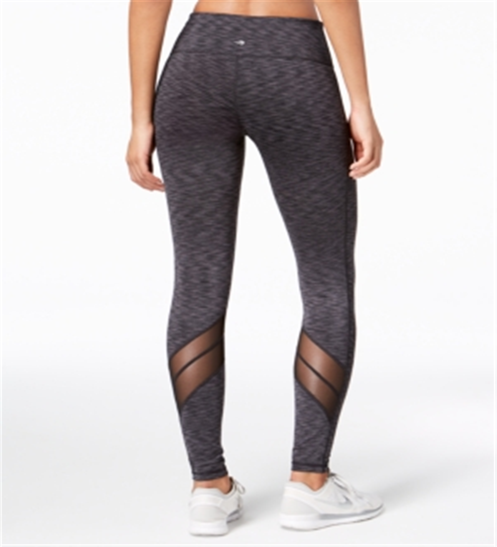 Leggings femininas Ideology Space Dyed Performance, pretas, tamanho G