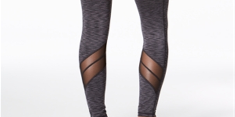 Leggings femininas Ideology Space Dyed Performance, pretas, tamanho G