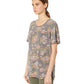 Camiseta feminina Free People Tourist, marrom, tamanho pequeno