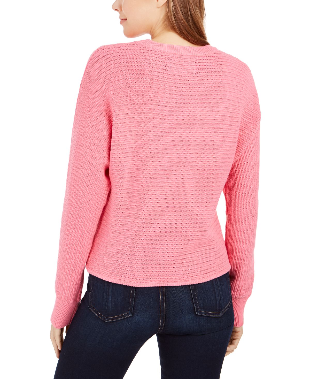 Calvin Klein Jeans Suéter de Algodão Feminino Rosa Tamanho P