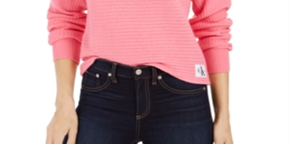 Calvin Klein Jeans Suéter de Algodão Feminino Rosa Tamanho P