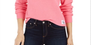 Calvin Klein Jeans Suéter de Algodão Feminino Rosa Tamanho P