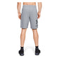 Under Armour Shorts de algodão estilo esportivo masculino cinza tamanho grande