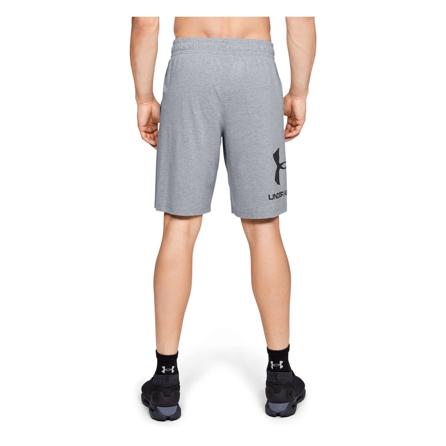 Under Armour Shorts de algodão estilo esportivo masculino cinza tamanho grande