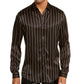 Camisa social listrada masculina INC International Concepts, preta, tamanho XXX-G