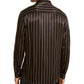 Camisa social listrada masculina INC International Concepts, preta, tamanho XXX-G